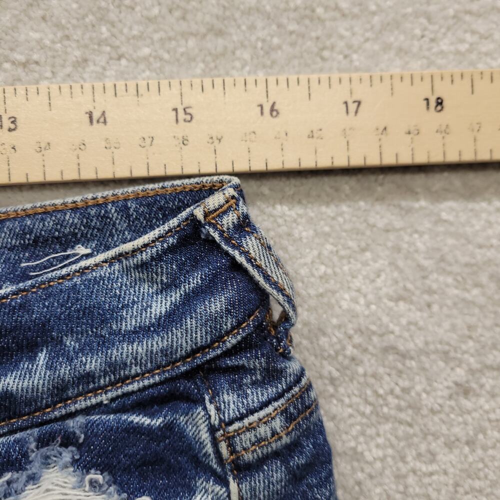 American Eagle Mom Shorts Womens 12 Distressed Stretch Denim Cutoff - Picture 4 of 8